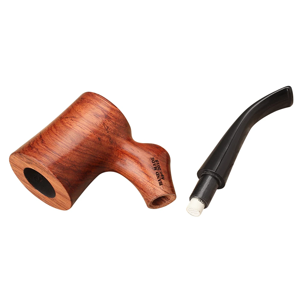 Old Fox Rosewood Tobacco Bent Pipe Set Accessories 9MM Activated Carbon Paper Filter Sandalwood Smoking Pipe With 10 Tools Kits