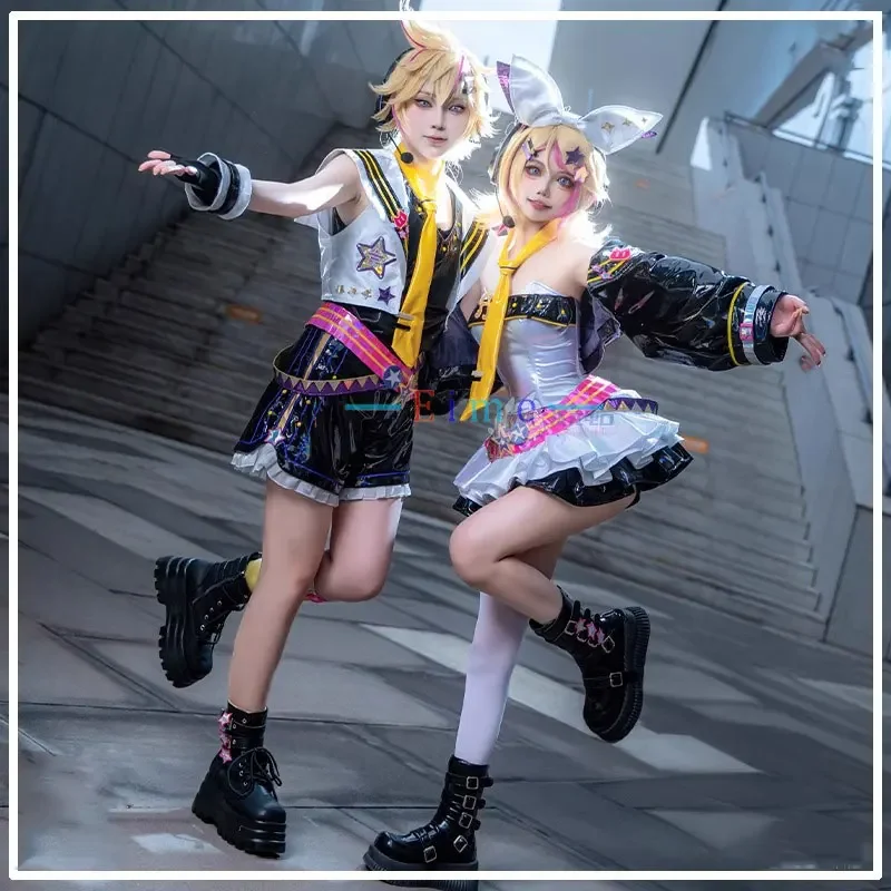 Muse Dash Rin Len Cosplay Costume Twins Party Role Play Clothing Halloween Game Carnival Uniforms Custom Made