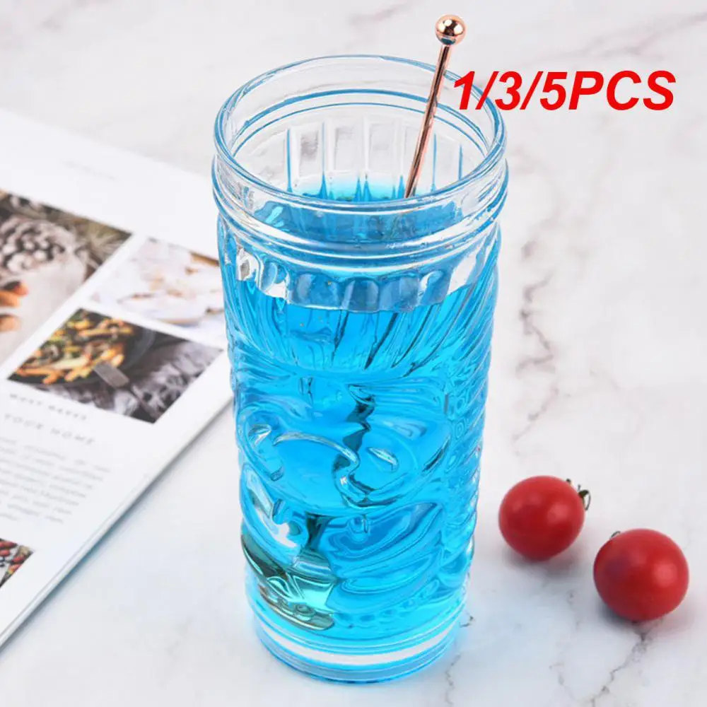 1/3/5PCS Stirrer Reusable Durability Multicoloured 304 Stainless Steel Drink Stirrers Cocktail Picks Stick Fancy Polished