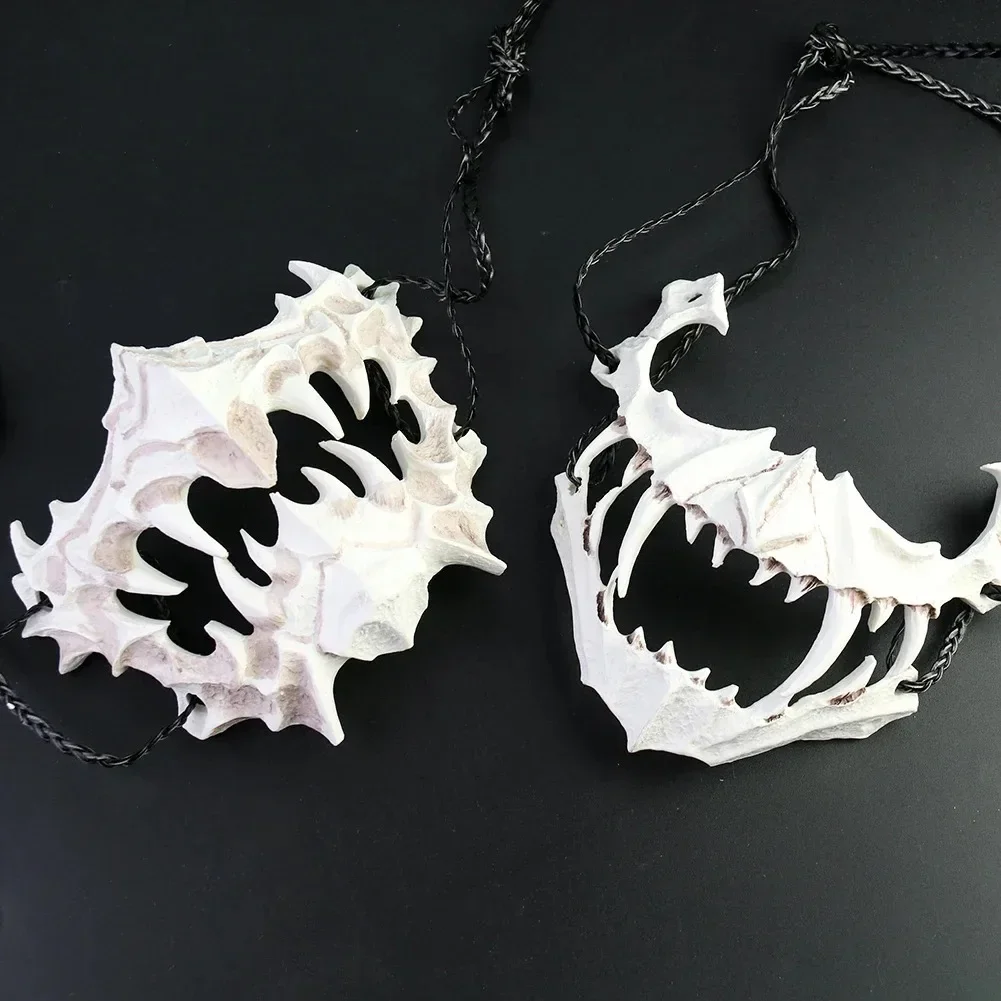 Bone-like Teeth Model Decor Fierce and Terrifying Masked Costume Halloween Enhanced Atmosphere Materials Role-Playing Game Props