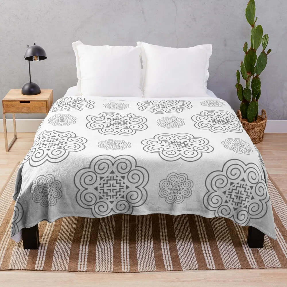 

Hmong Symbol Design Throw Blanket sofa bed manga Blankets