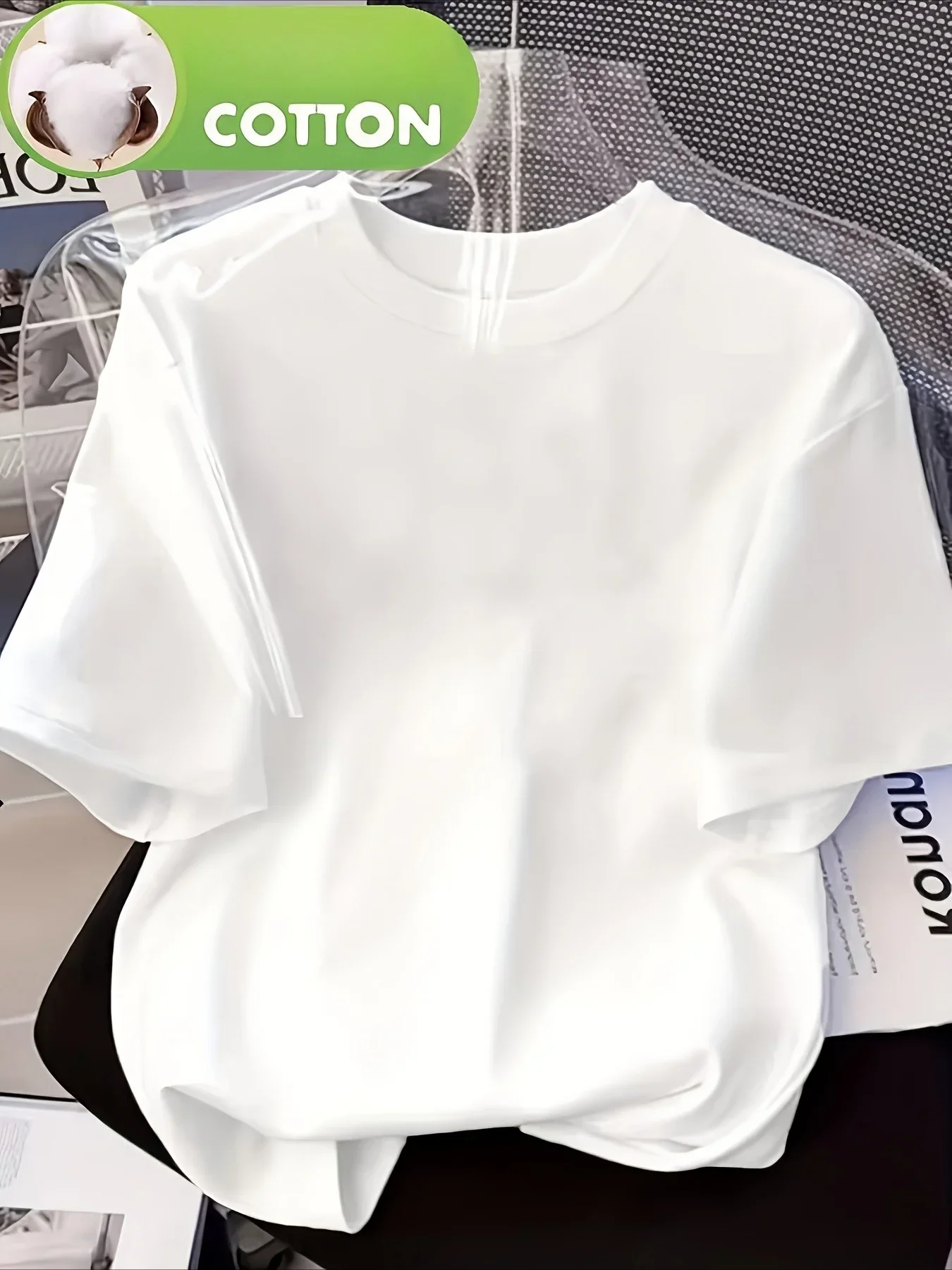 Fresh pure cotton comfortable T-shirt, easy and fashionable, soft and breathable, a daily must, simple appearance