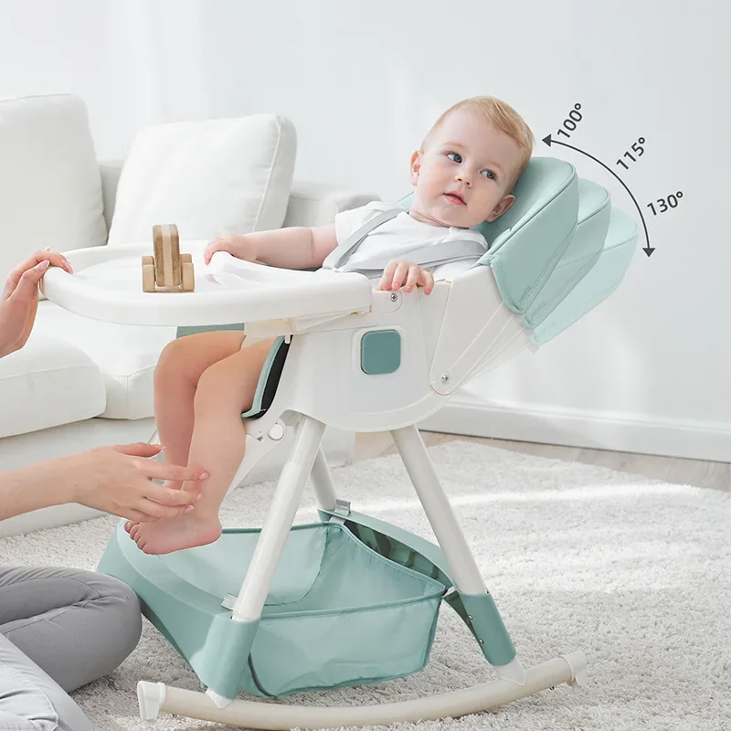 Silla de comedor mejorada con Pedal para bebé, cómoda mesa de comedor y silla para comer, puede sentarse y acostarse