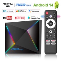 Mortal ATV R69 Plus Smart Android14 TV Box Allwinner H728 Dual WiFi Support 8K Chromecast  Google Voice Assistant Control Media