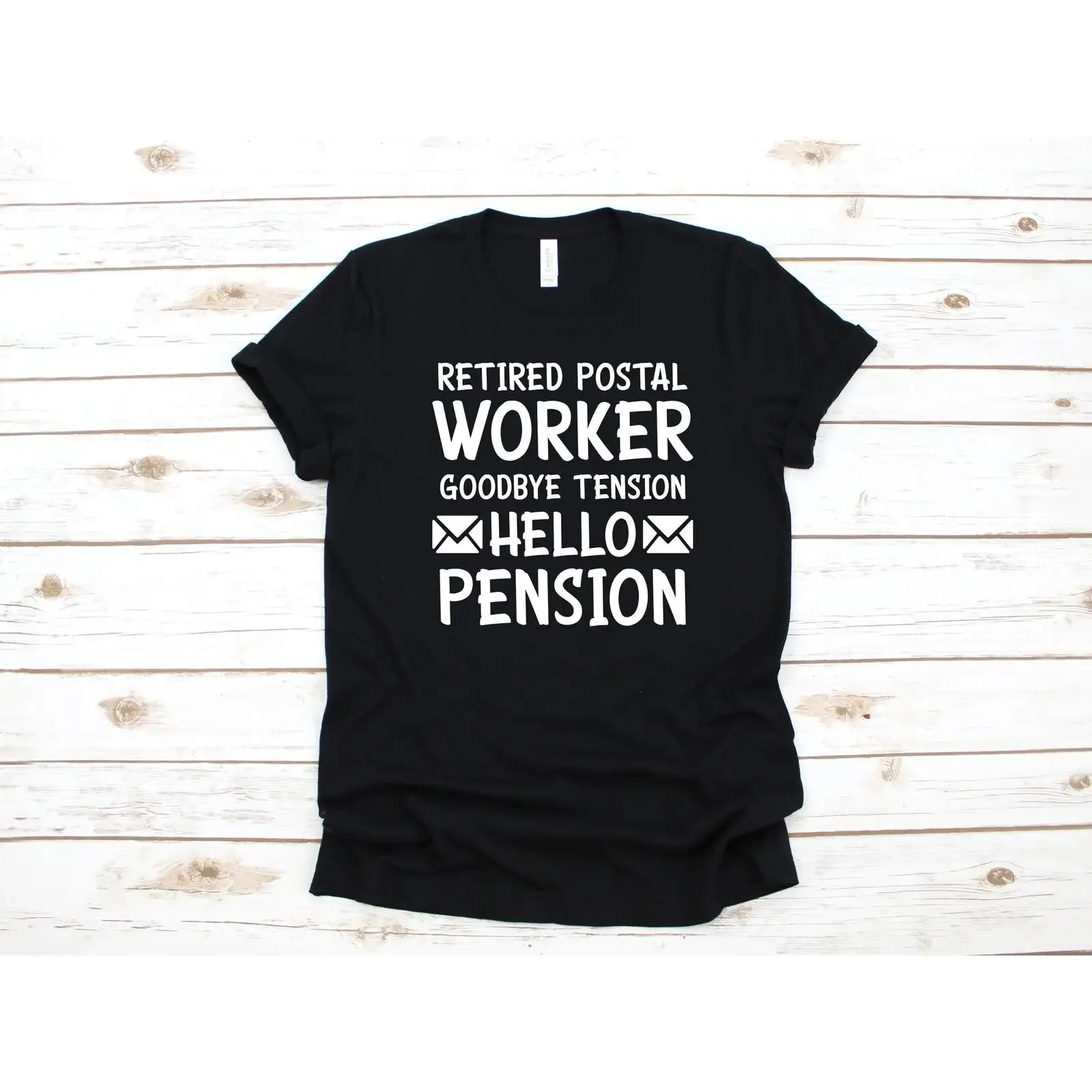 Retired Postal Worker Goodbye Tension Hello Pension Funny T Shirt Post Office Retirement for Mail Carrier Postman vintage