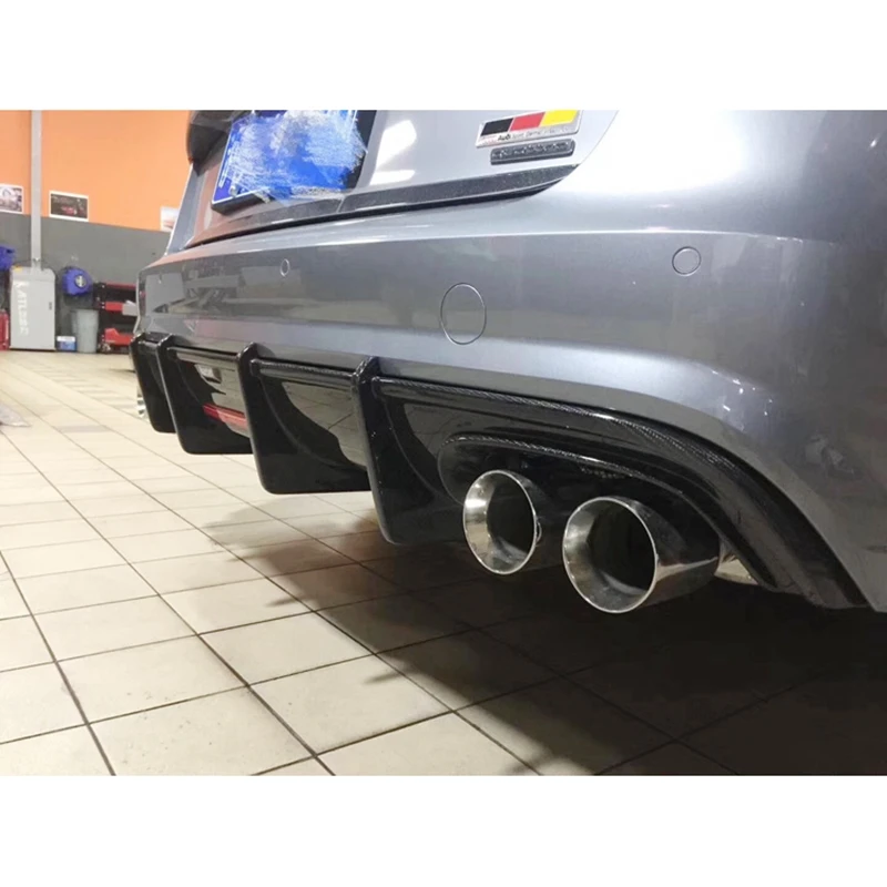 A6 C7 S6 carbon fiber rear bumper diffuser rear lip for Audi A6 wagon body kit 2012-2016