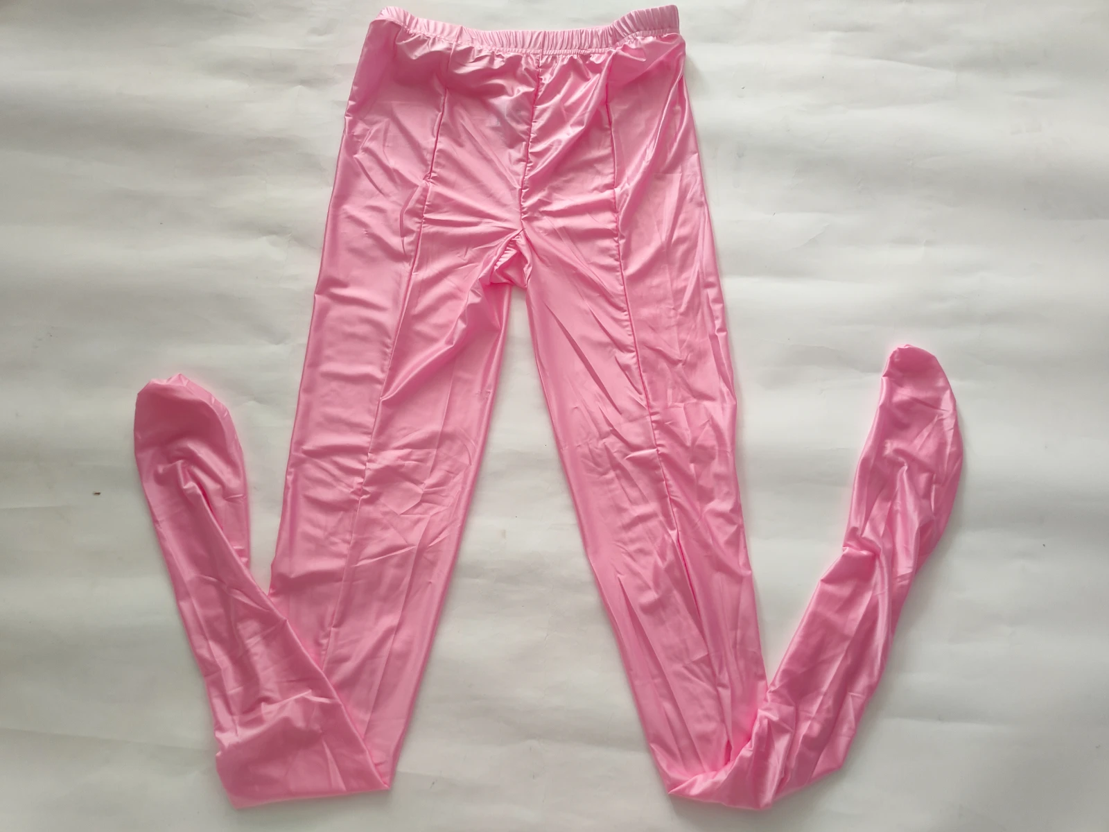 Pantimedias de Yoga para mujer, mallas de cintura alta, color rosa brillante, transparente, de talla grande, para entrenamiento y gimnasio