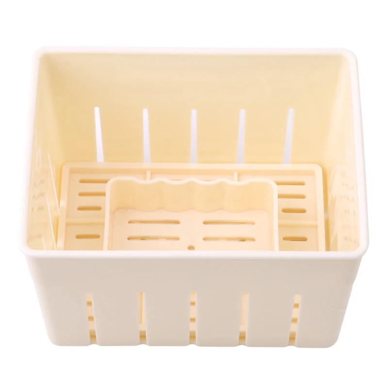 DIY Plastic Tofu Press Mould Homemade Tofu Mold Soybean Curd Tofu Making Mold With Cheese Cloth Kitchen Cooking Tool Set