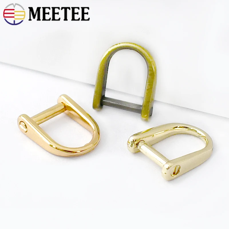 5/10pcs Meetee 8mm O D Ring Buckles Bag Belt Webbing Clothes Hanger Horseshoe Detachable Loop Buckle DIY Hardware Accessories