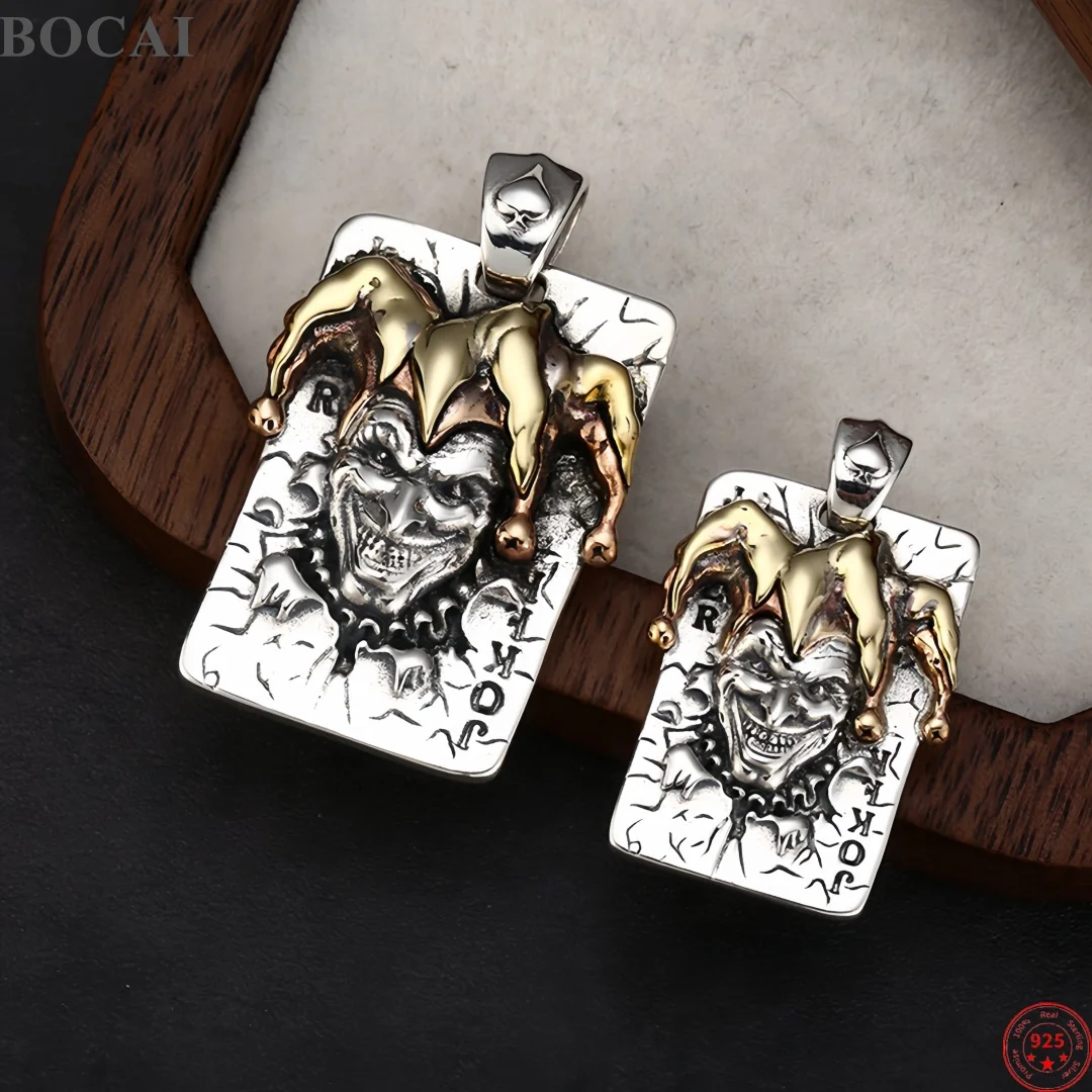 bocai-breloques-et-pendentifs-en-argent-sterling-s925-veritable-pour-hommes-et-femmes-motifs-roi-de-poker-antique-clown-malefique-breloque-tendance-bijoux-de-qualite-superieure