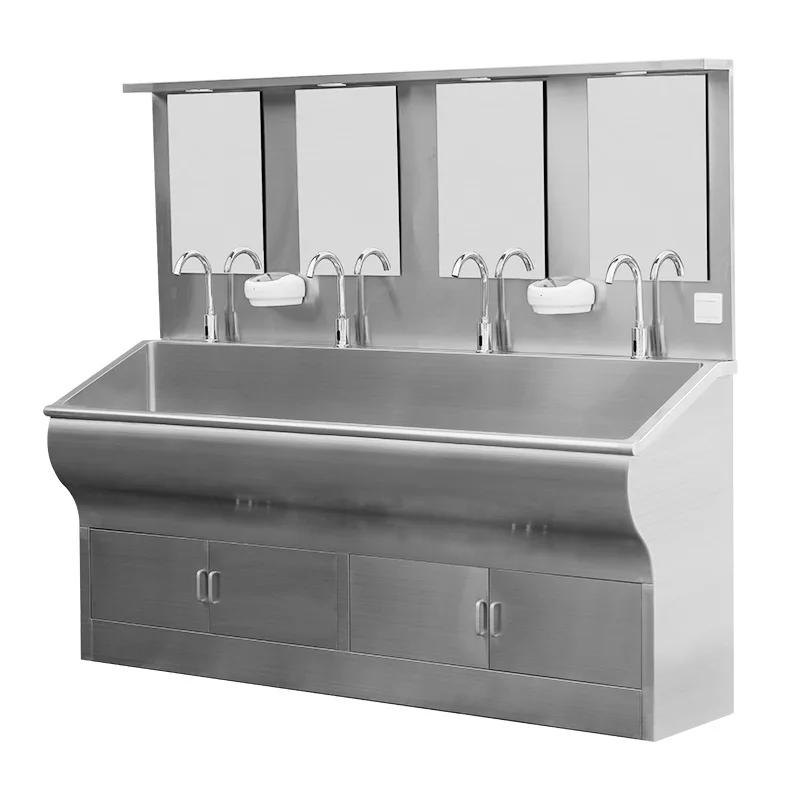 

4 people, high back SUS304 stainless steel, with sink, foot pedal sensor