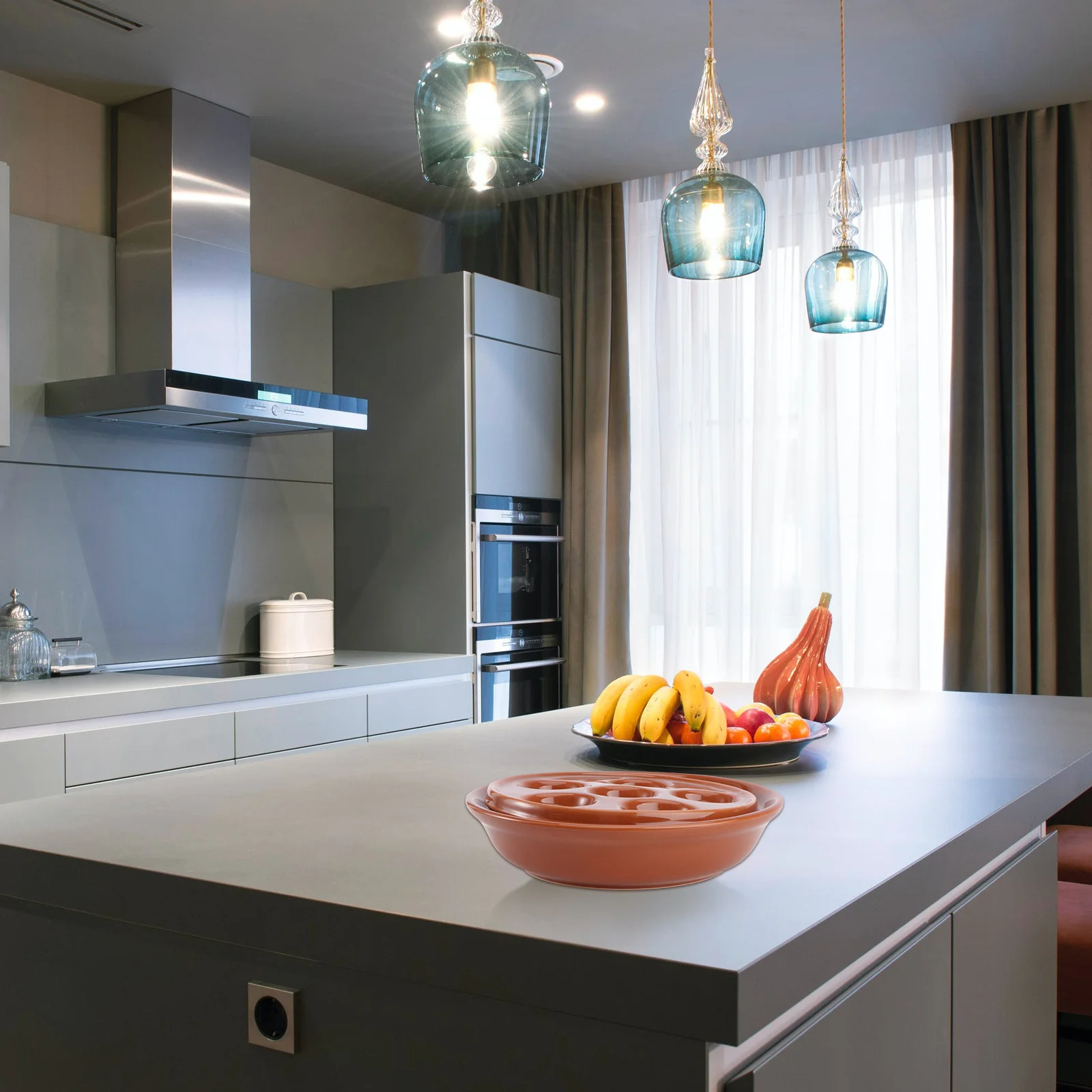 

2Pcs Dark Red Ceramic Escargot Plate 6hole Separate Design Nonrust Kitchen Utensil Snail Dish Server