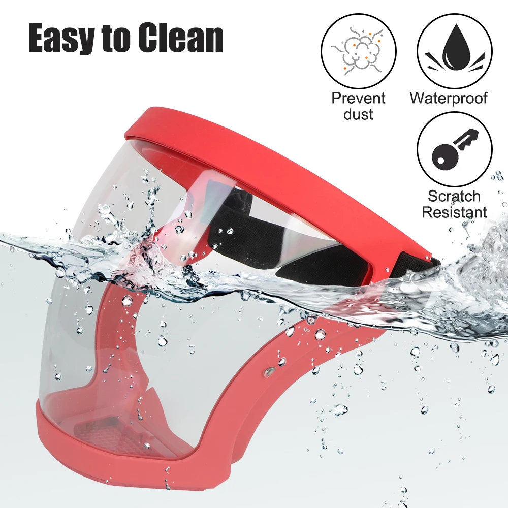 أداة المطبخ قناع مقاوم للرذاذ الزيتي للدراجات النارية والدراجات قناع الغبار حماية غطاء الوجه درع الوجه الكامل مع المرشحات #4