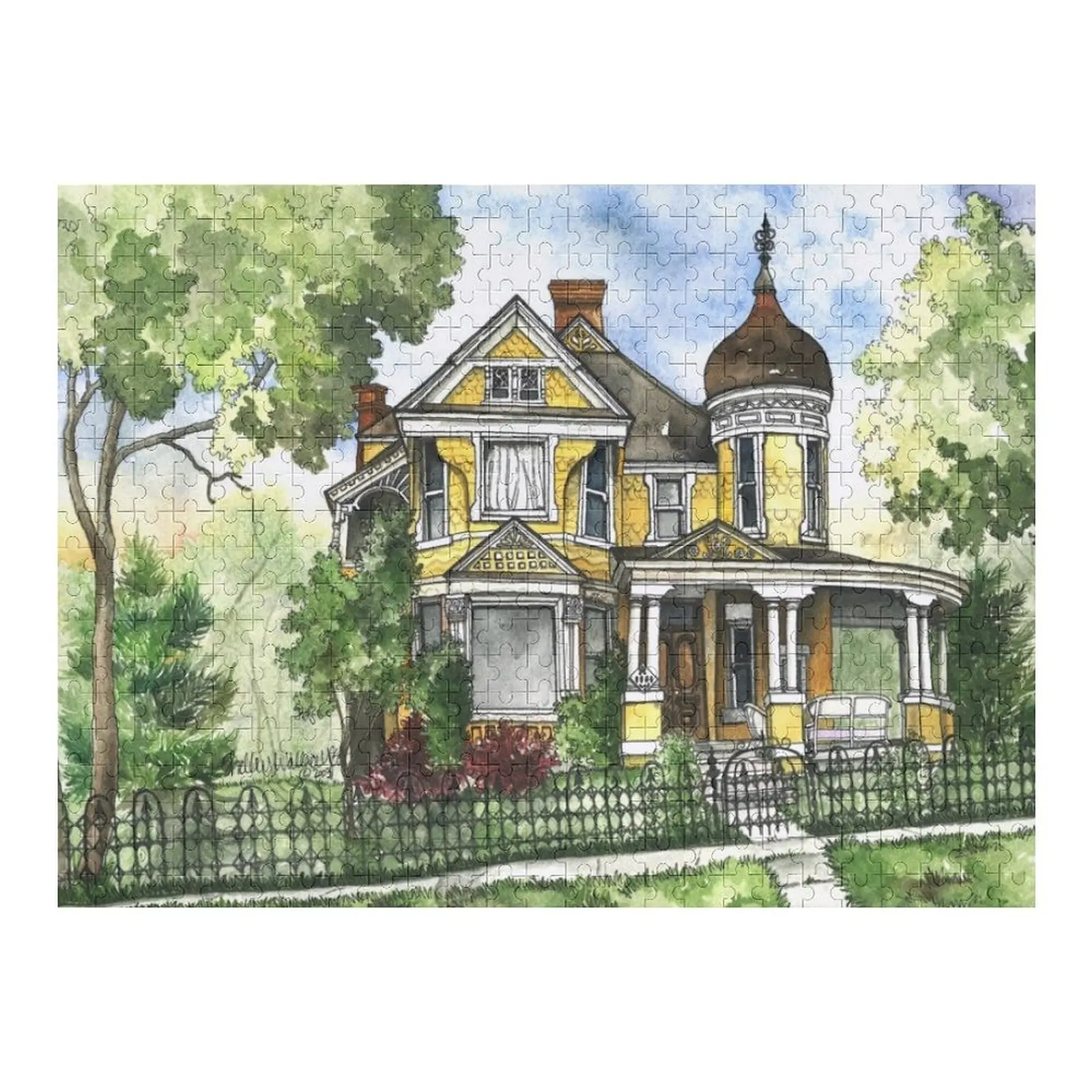 

Викторианский летний пазл, индивидуальные игрушки для детей, деревянный подарочный пазл на заказ