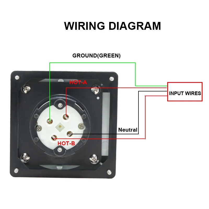 125/250V 20A Generator RV Power Inlet Box PVC Waterproof Switch Socket Wall Outlet NEMA L14-20C Receptacle Outdoor Power Inlet