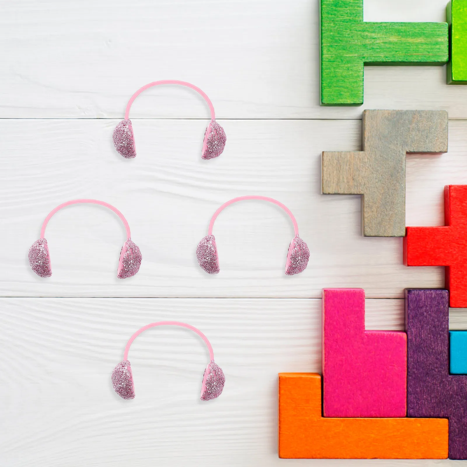 Set de 6 Accesorios Lindos para Orejeras, Diademas y Cintas para el Pelo, Ideal para Atuendos de Invierno de Niños, Ropa de Bebé Reborn y Juego de Imitación