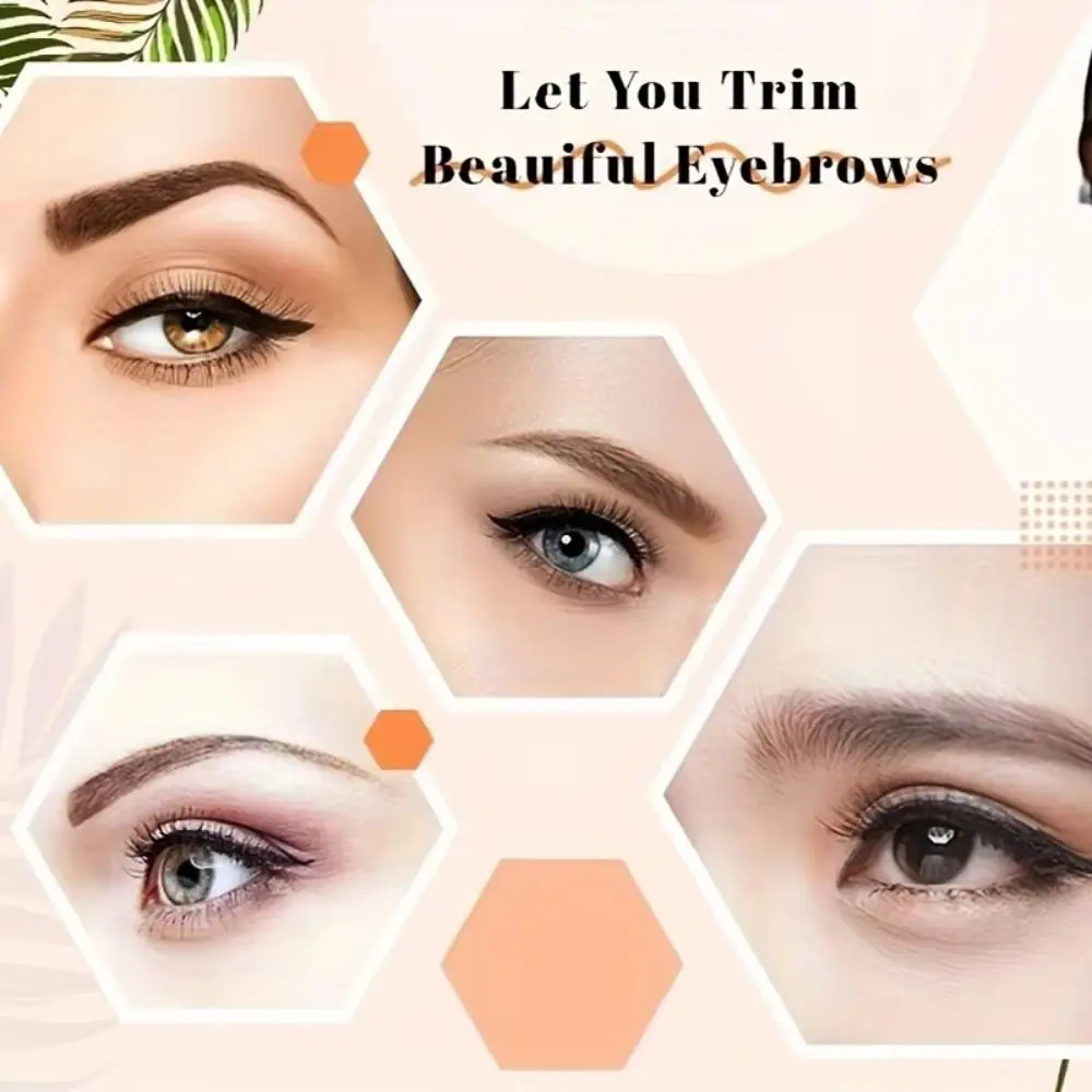 con peine recortador de cejas tijeras multifunción de acero inoxidable para recortar cejas tijeras de belleza de maquillaje ultrasuave