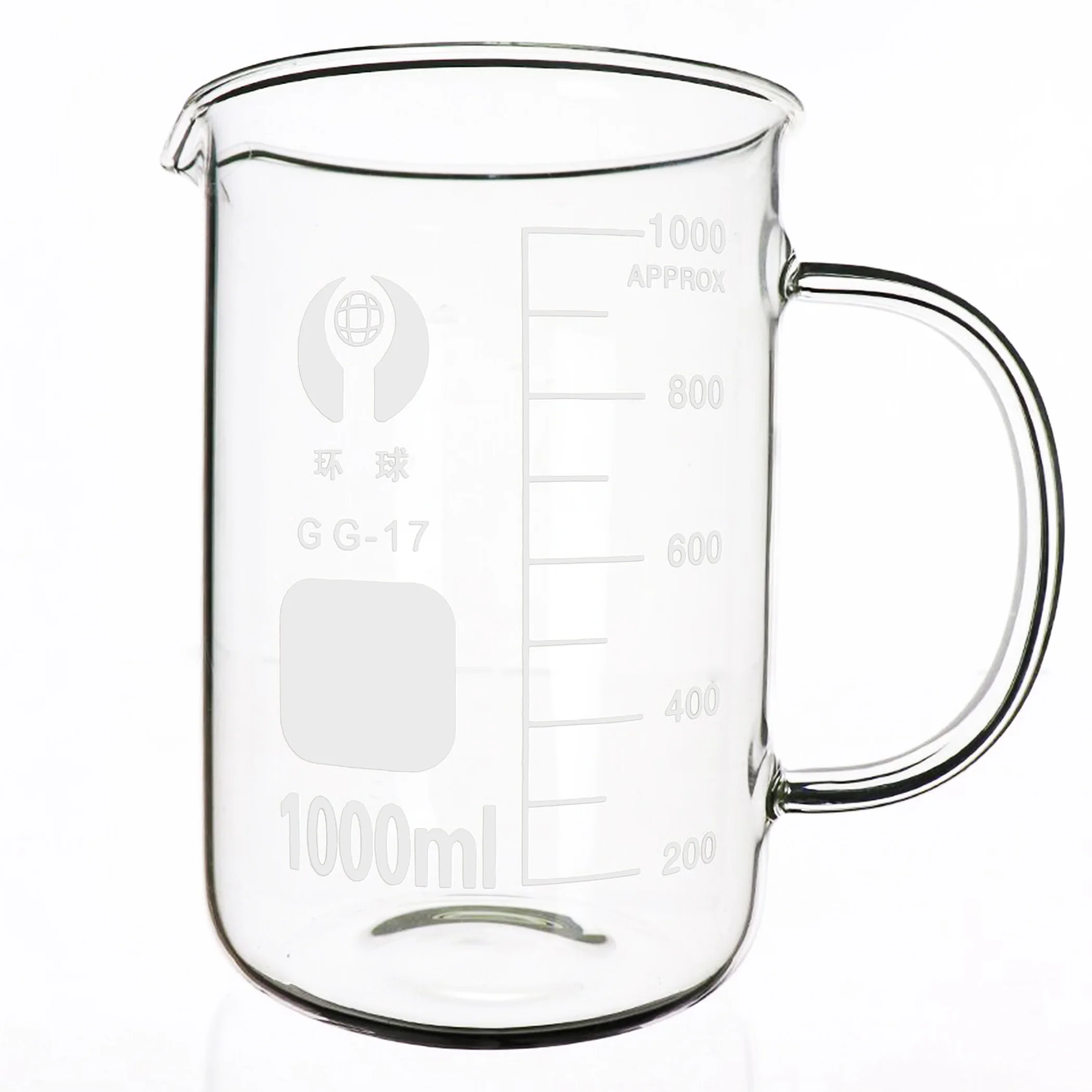 Kinds Heat Resistant Glass Beaker Graduated Measuring Cup Jug Scale Cooking Container for Baking Liquid Pour Spout Laboratory