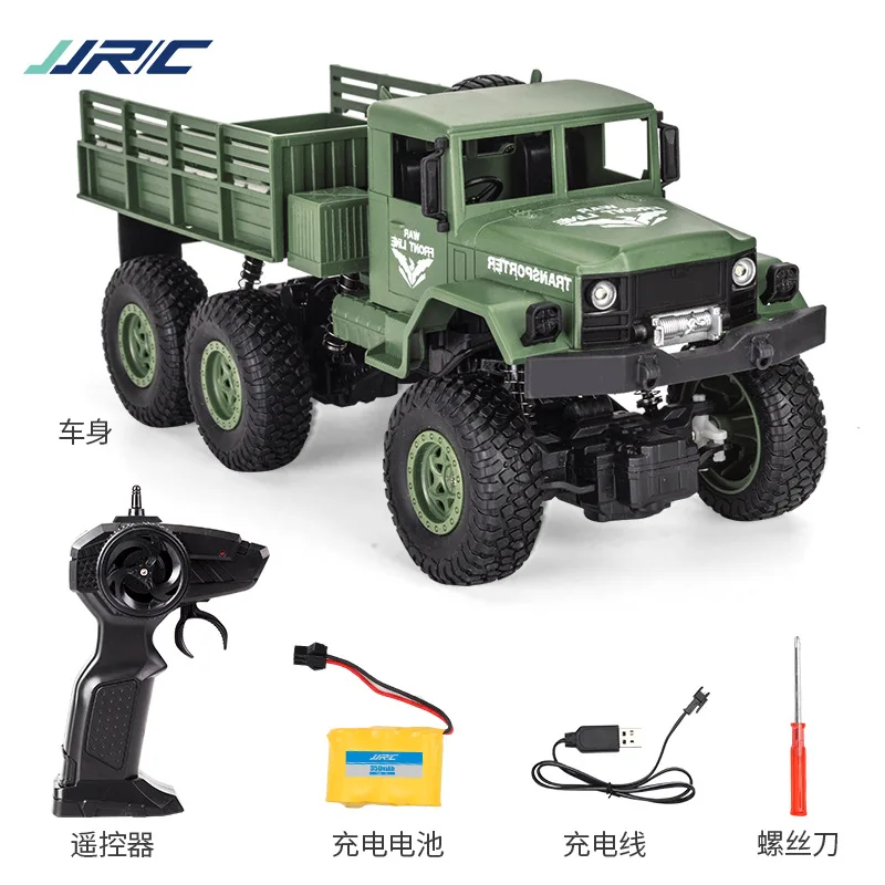 1:18 Wireless 2,4G Sechs-Rad-Fernbedienung RC Militär-LKW Off-Road-Kletterauto Simulation Auto Modell Junge Urlaub Spielzeug Geschenk