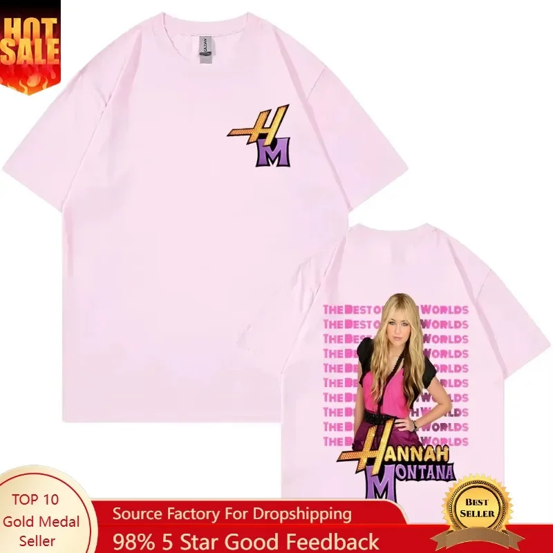 Hannah Montana Music T Shirt Men Women Summer Casual Short Sleeve Tee Shirt Unisex Fashion Aesthetic Hip Hop T-shirt Streetwear — купить у AliExpress WW