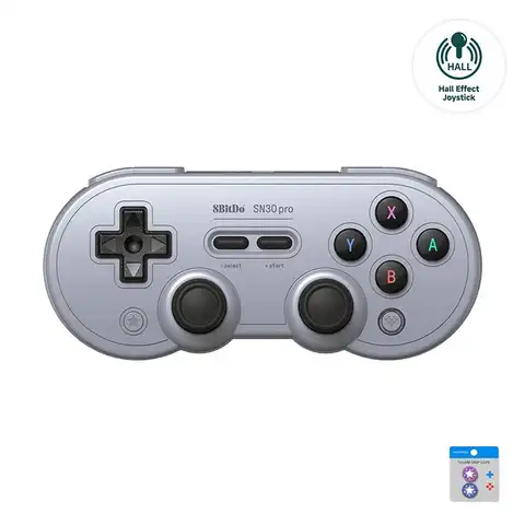 맨 위! Nintendo Switch/Windows10/11 /ios/Android/Raspberry Pi 컨트롤러용 홀 조이스틱이 포함된 8Bitdo SN30 Pro Bluetooth 게임 패드