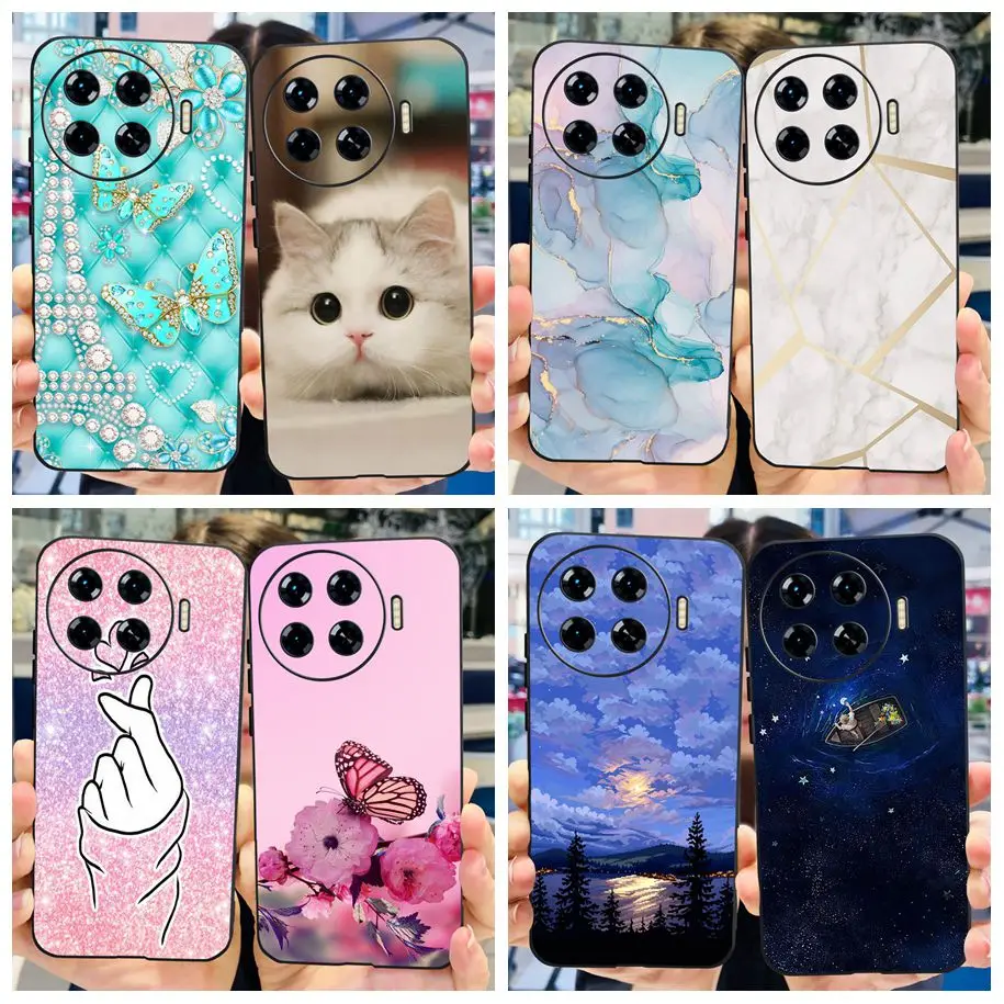 For Tecno Spark 20 Pro Plus Case KJ7 2024 New Fashion Marble Painted Soft Silicone Phone Cover For Tecno Spark 20 Pro+ Protector