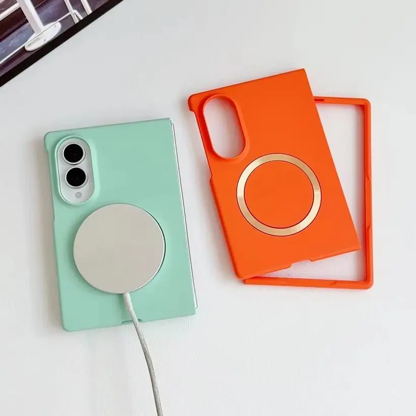 For Samsung Galaxy Z Fold 8 Wide Magsafe Magnetic Phone Case Solid Color PC Hard Shell Protection Back Cover