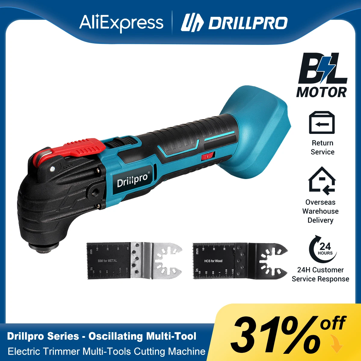 Drillpro-ferramenta Oscilante sem Fio Aparador Elétrico Multi-ferramentas Máquina de Corte pá Bateria Makita 18v Renovador