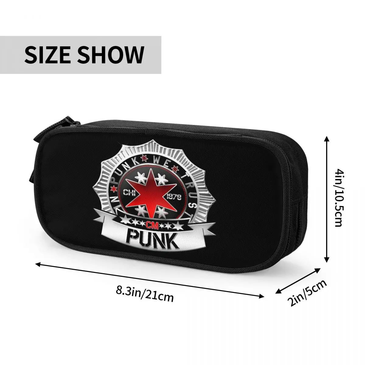 Imagem -06 - Punk Lightning Fists Pencil Cases Pen Holder Bolsa para Meninas e Meninos Grande Capacidade Lápis Cosméticos Material Escolar cm