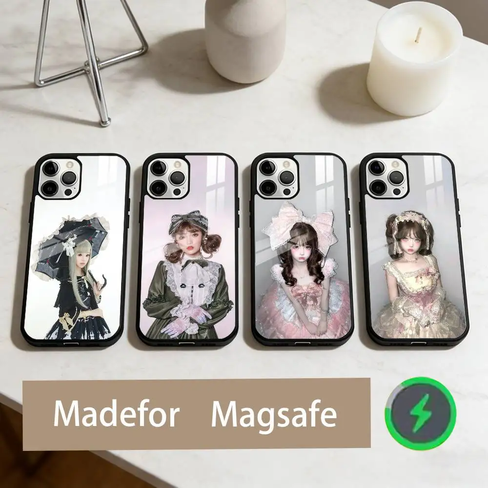 

L-Lolita G-Girl Phone Case For iPhone17,16,15,14,13,12,11 Plus,Pro Max Magnetic For Magsafe Wireless Charging