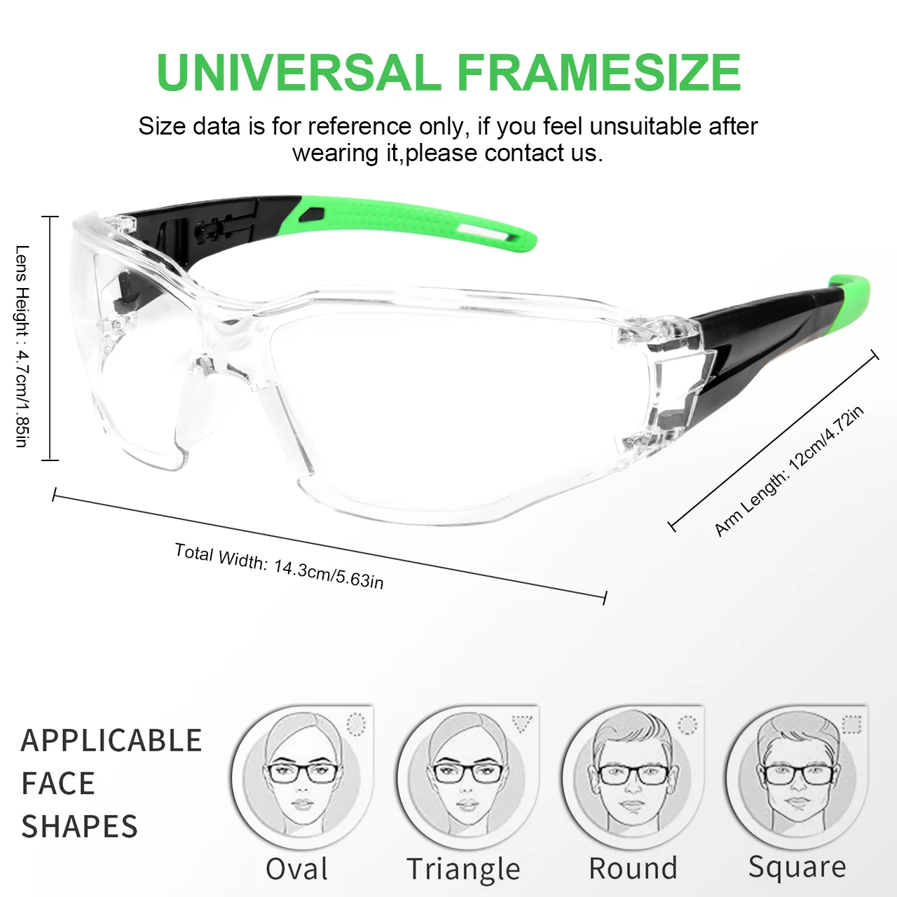 Verstellbare Rahmen, Antibeschlagbrille, Schutzbrille für Männer und Frauen, klare Linse, Blaulichtblockierung, Augenschutz, HM12 – Detail 7