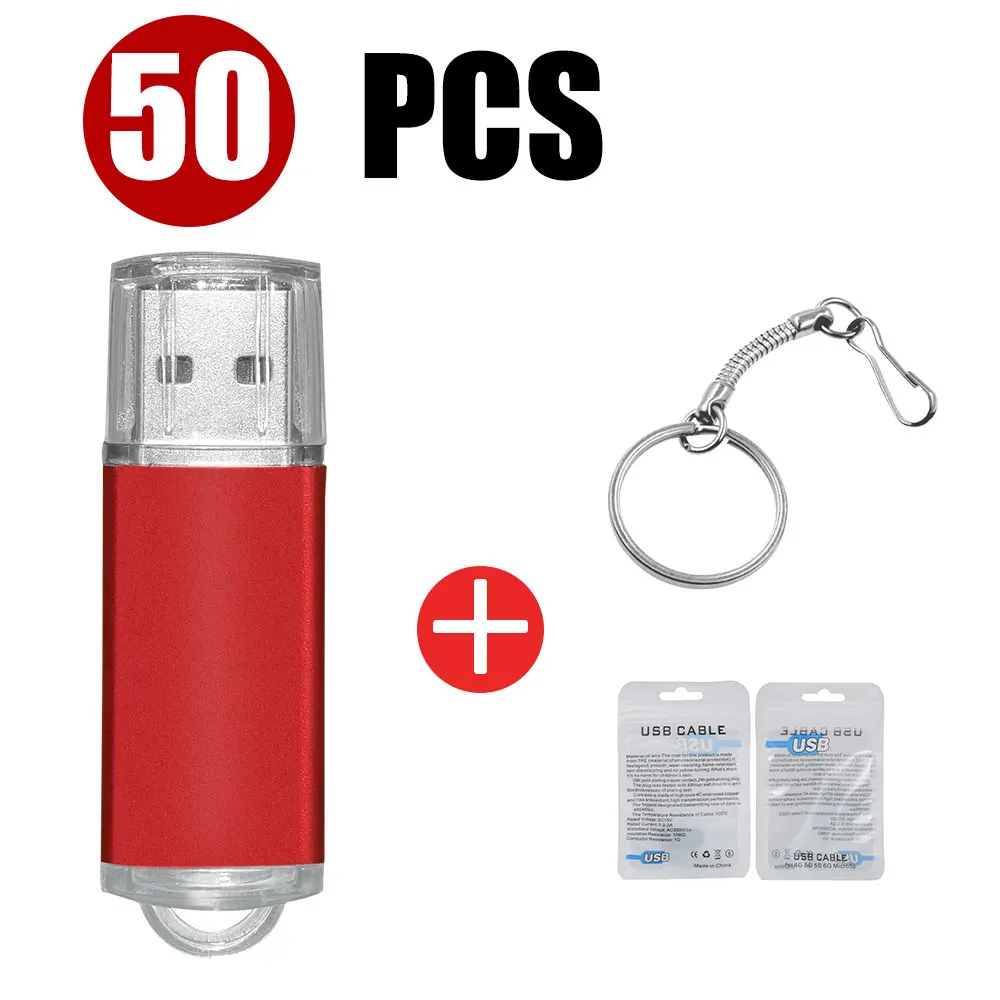 50 Stks/partij Kleur Usb Flash Drive Pen Drive 4Gb 8Gb 16Gb 32Gb Pendrive Memory Stick 64Gb 128Gb Usb Stick Cadeau Gratis Aangepaste Logo