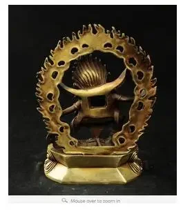 collecting OLD copper Elaborate Old crafts Brass Exquisite Buddhist Vajra 6 Arms Mahakala Buddha Statue ,for Protect Pray