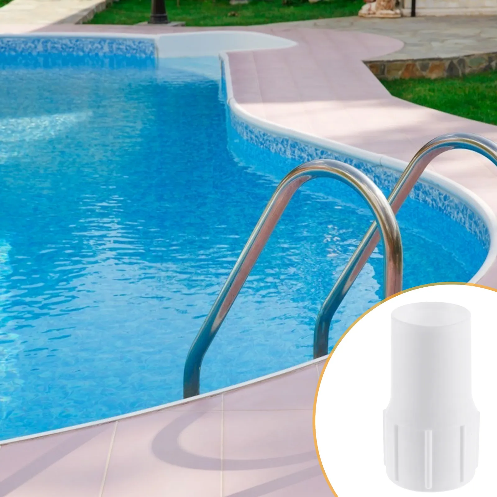 2Pcs Swimming Pool Vacuum Skimmer Hose Connector Heavy Duty Plastic Replacement Threaded End for Pool Cleaning