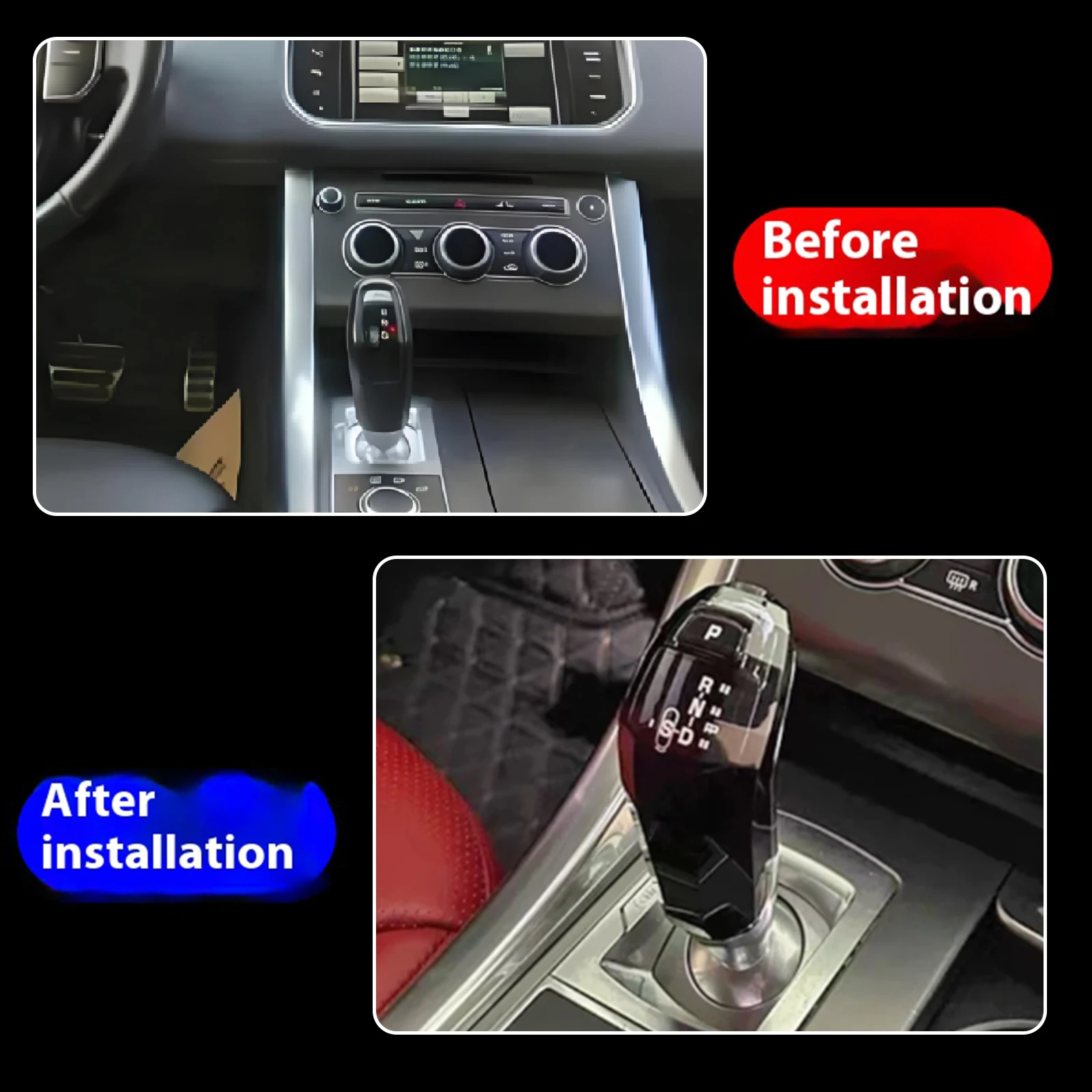 Car Crystal Gear Knob Cover Trim for Land Rover Range Rover Sport L494 2014-2017 Gear Shift Stick Head Modification