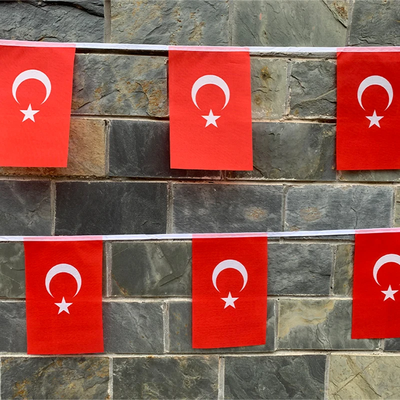 Türkiye flag 14x21cm 20 pieces/set Türkiye banner festival party indoor and outdoor decoration