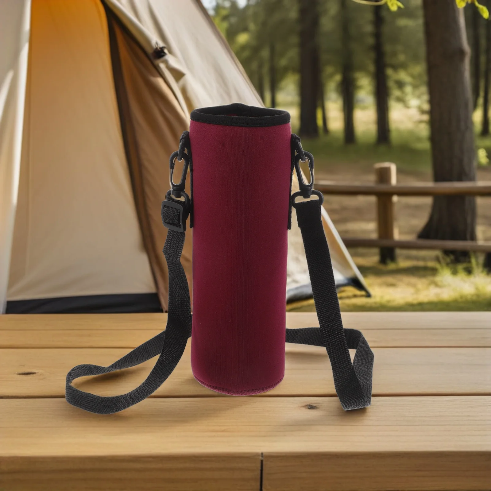 

Thermal Bottle Carrier Adjustable Shoulder Strap 1200ml Insulated Sleeve for Outdoor Gym Commute Adventures Water Bottle Bag