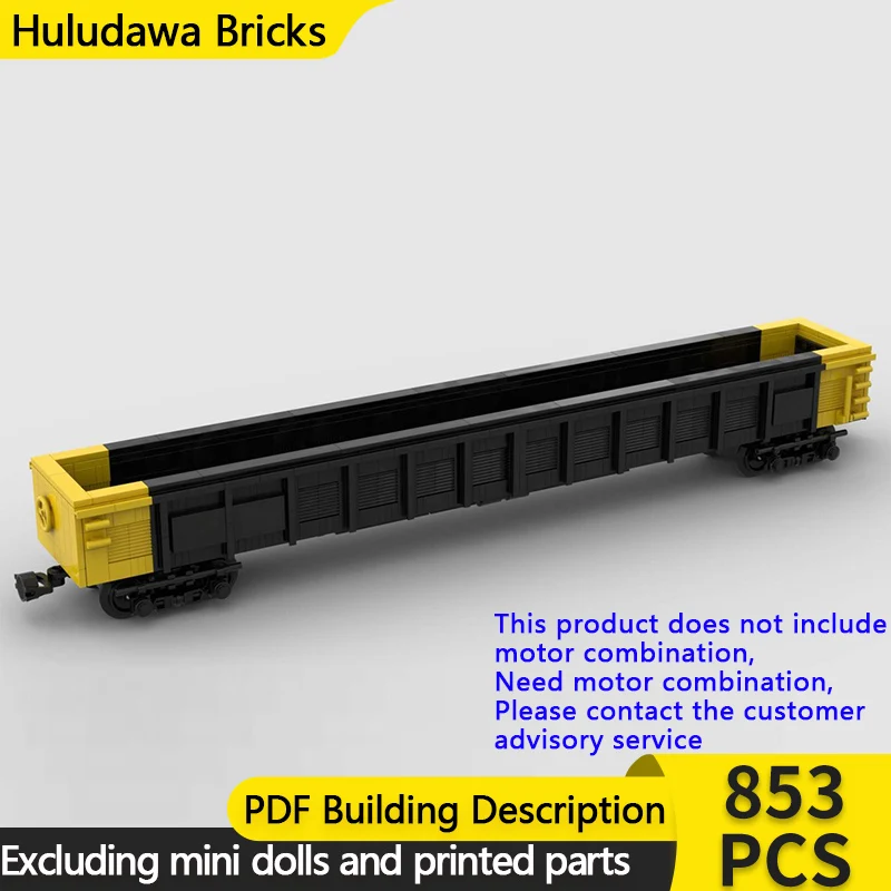 

City Car Model MOC Building Bricks Railway Freight Open Gondola Modular Technology Gifts Holiday Assemble Children Toys Suit