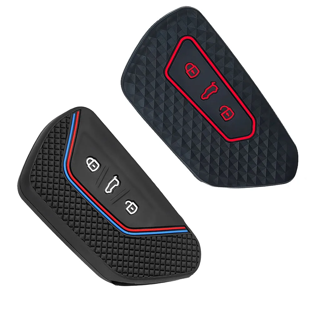 Silicone Key Case Funda Llave for VW Volkswagen Golf 8 for Seat Leon 2021 Cupra Formentor for Skoda A8 Octavia Mk8 Cover Key Fob
