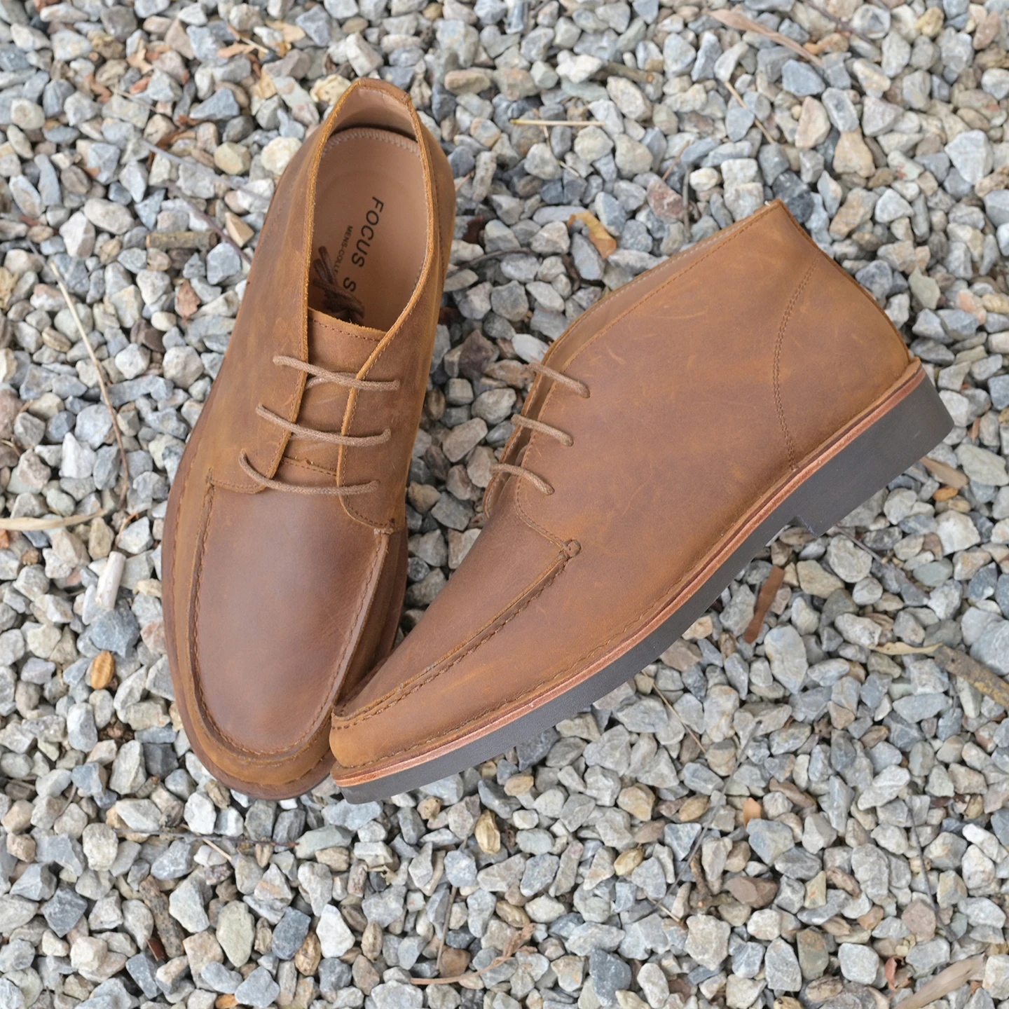 

Men's Casual High-Top Boots Roughened Suede Leather Work Boots Chukka Boots Focus Step Faion Boots Spring Autumn