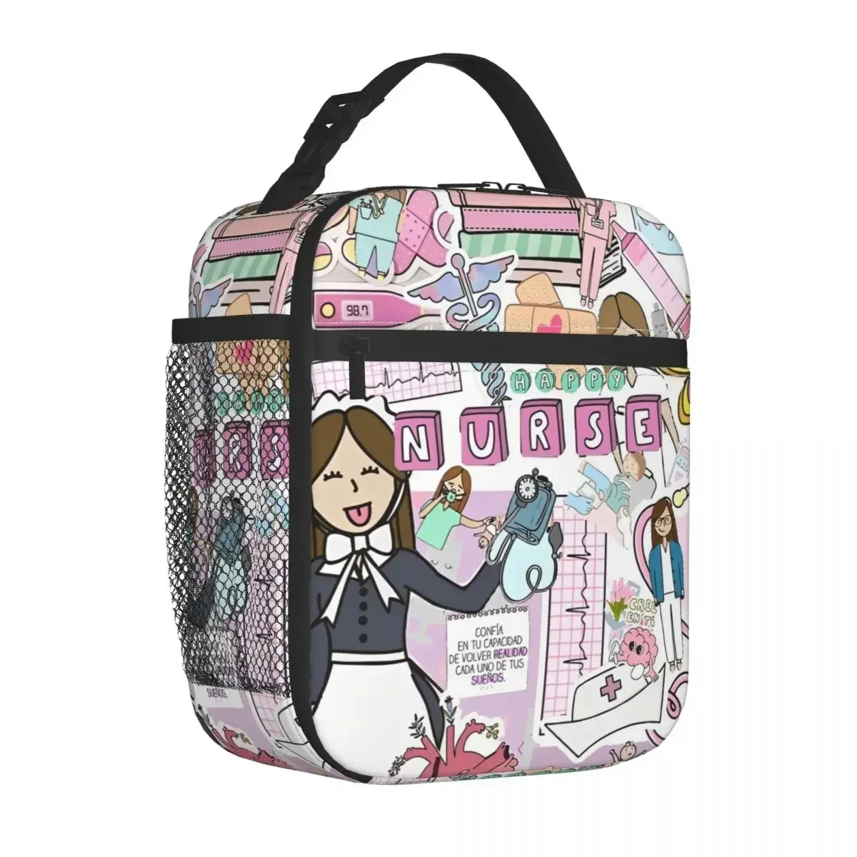

Enfermera En Apuros Nurse Insulated Lunch Bags Leakproof Meal Container Cooler Bag Tote Lunch Box College Travel Bento Pouch
