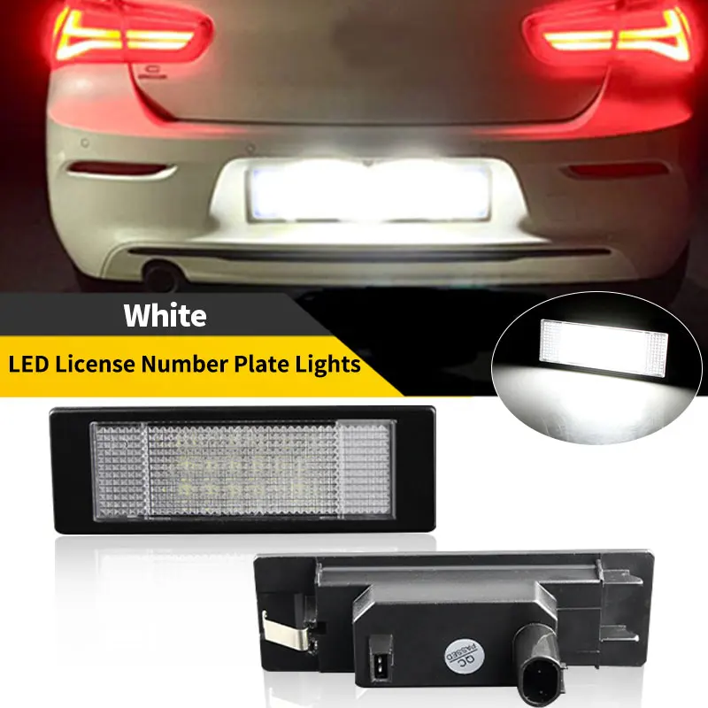 2PCS For BMW E63/E63N E64/E64N E81/E87/E87N E85 E86 FE89 06/F12/F13 E89 LED Car Rear Number Light License Plate Lamp White