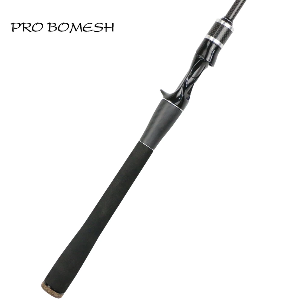 Pro Bomesh 1 Set Full Length Carbon Fiber EVA Grip DIY Casting Handle Kit Repair Custom Fishing Rod Building Accessory