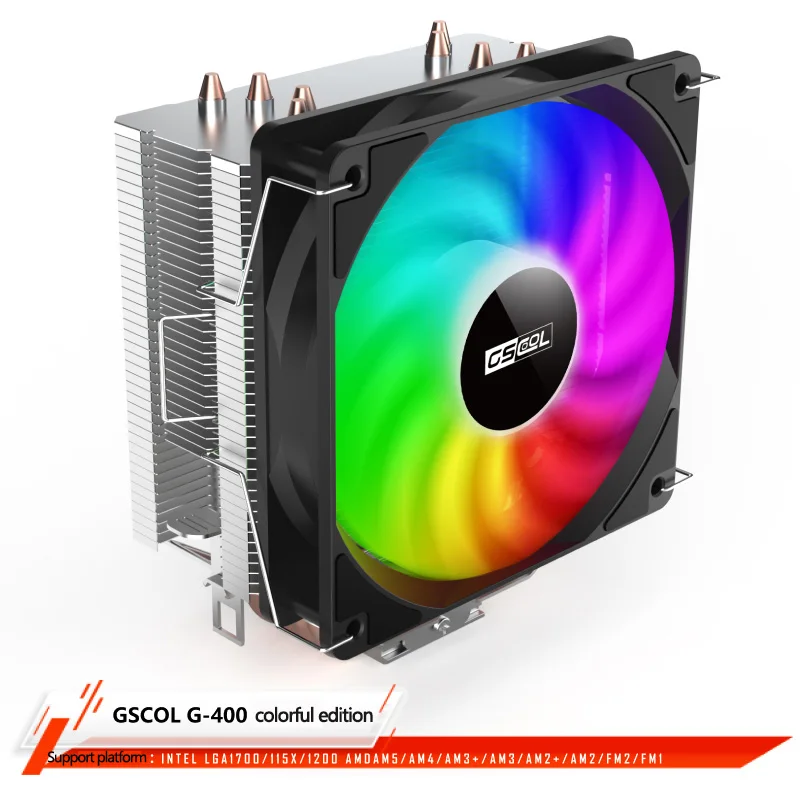 GSCOOL G-400 4heat pipe Air-cooled Radiator 120mm fan CPU Cooler For LGA115x 1700 1200 AMD AM5 AM4