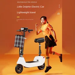 Foldable mini electric skateboard electric vehicle small scooter small dolphin electric car two-wheeled battery car  산악 전기자전거