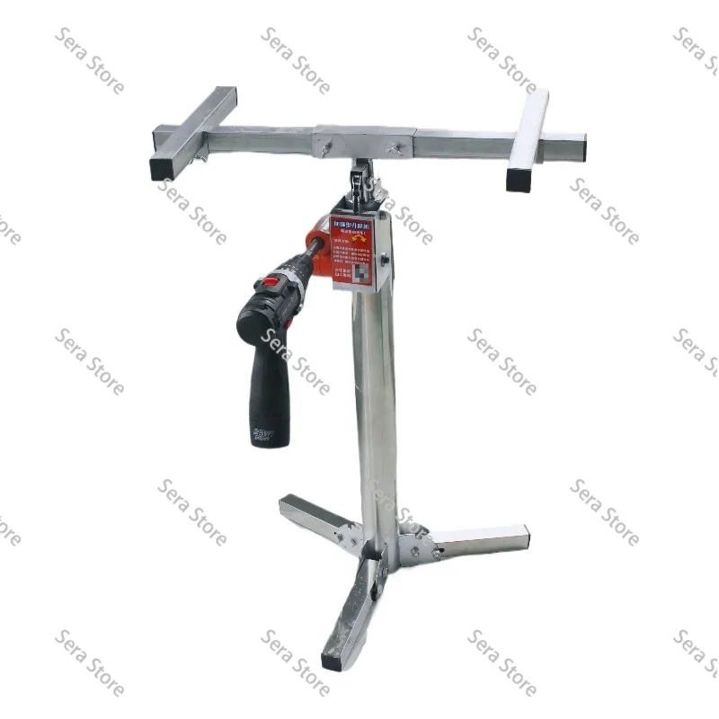 2.1M Wall Cabinet Mounting Bracket Hand Cranked Electric Dual-purpose Stainless Steel 100KG Load-bearing Lifting Platform