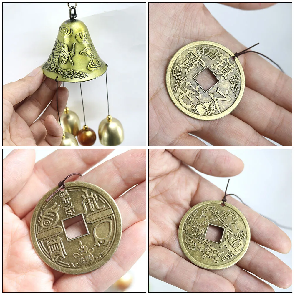

1Pcs Vintage Fengshui Wind Bell Creative Bronze Wind Chime Home Doorway Pendant Hanging Decor Garden Decoration