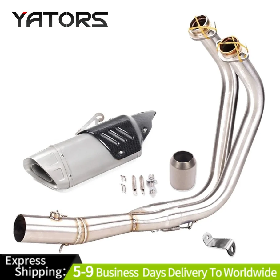 

For Yamaha MT-07 2014-2024 YZF R7 Whole System Exhaust Header Pipe Muffler Tips Exhaust Systems Exhausts Pipes