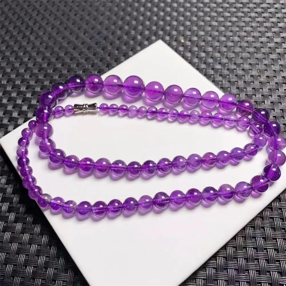 Natural Amethyst Necklace Fashion Crystal Quartz Gemstone Jewelry Reiki Healing Gift For Women 1pcs 5x11mm