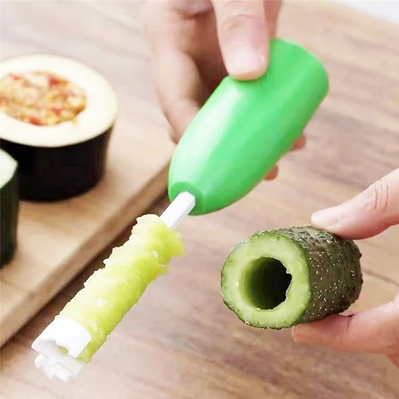ELEG-Eggplant Corer Tomato Seeds Remover Pitter Fruit Core Seed Remover Vegetable Spiral Seed Kitchen Gadgets view 2